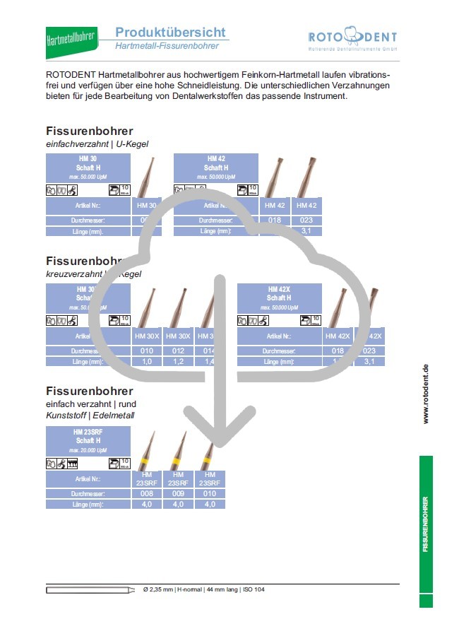 Download Produktübersicht - HM Fissurenbohrer