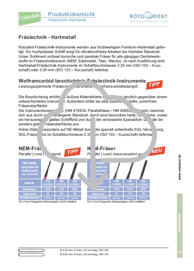 Download Produktübersicht Frästechnik Hartmetall