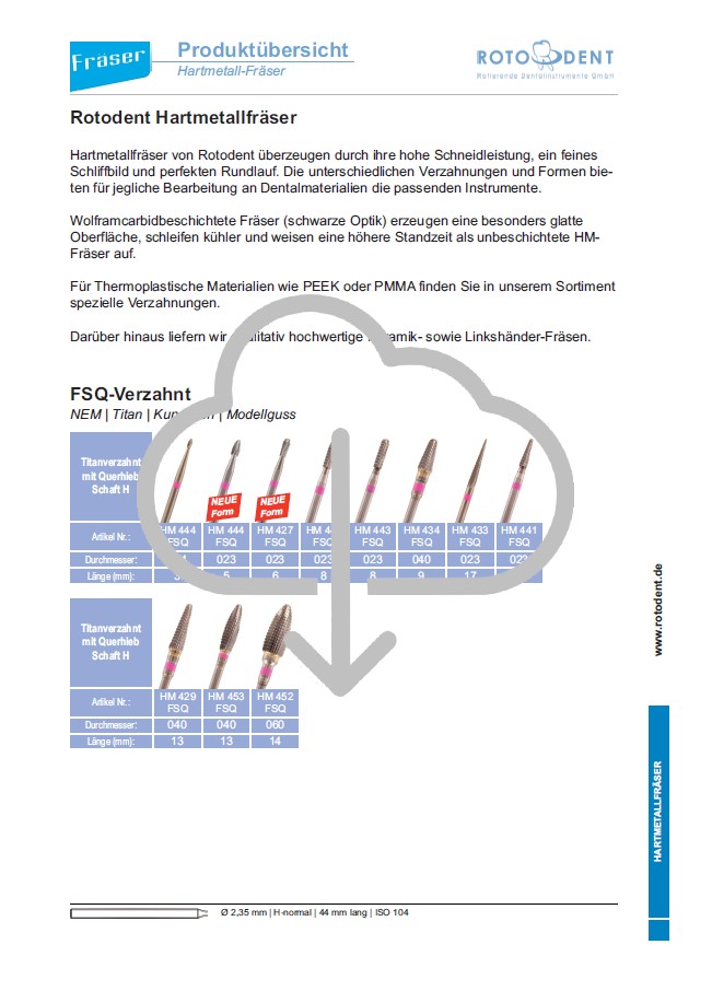 Download Produktübersicht Hartmetallfräser