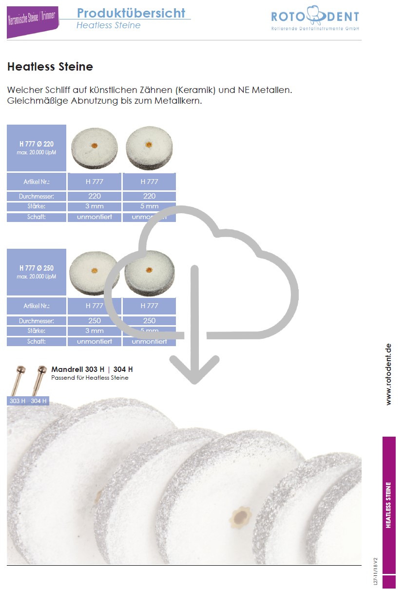 Download Produktübersicht Heatless-Steine