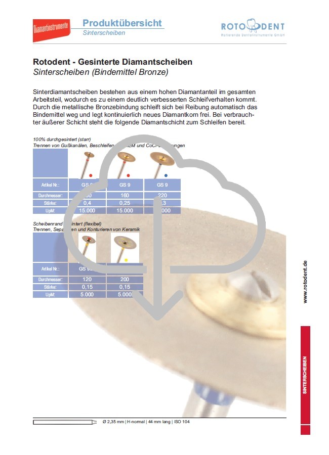 Download Produktübersicht Sinterscheiben