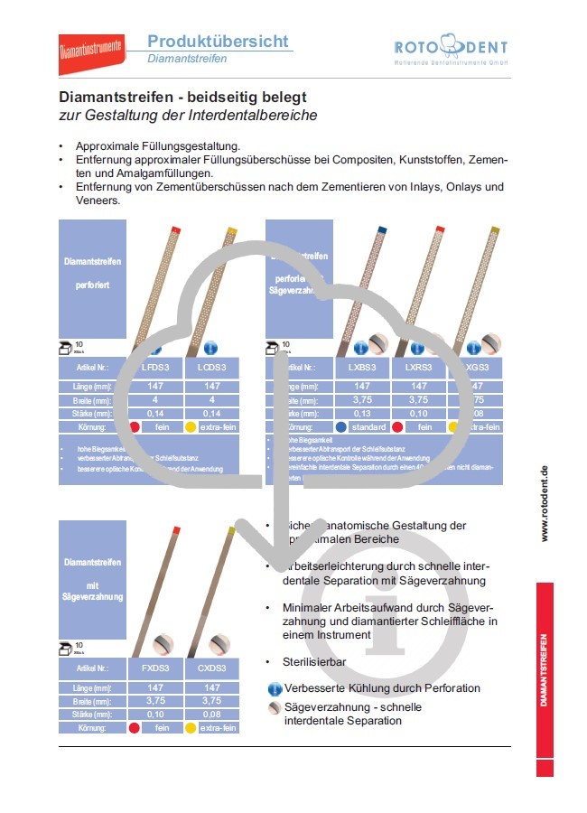 Download Produktübersicht Diamantstreifen