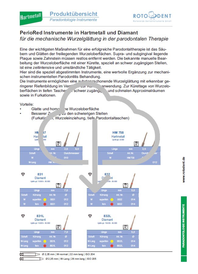Download Produktübersicht Paradontologie Instrumente