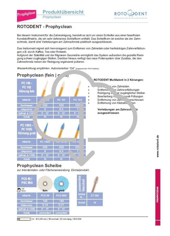 Download Produktübersicht ProphyClean