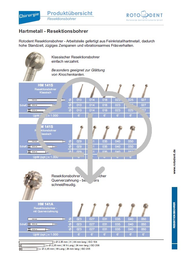 Download Produktübersicht Resektionsbohrer