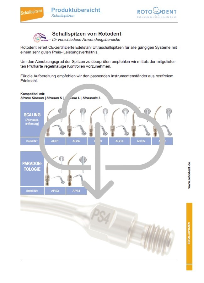 Download Produktübersicht  Schallspitzen
