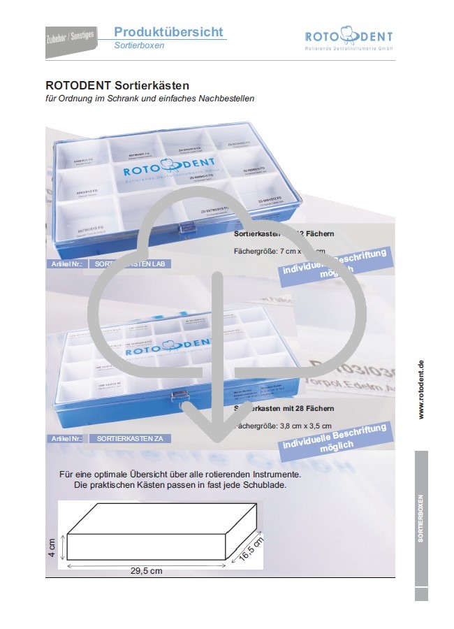 Download Produktinformation Sortierbox
